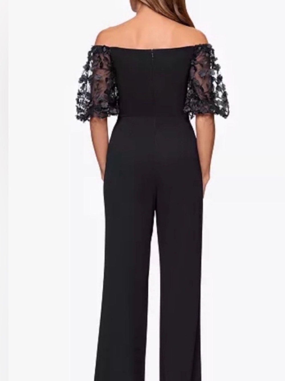 NWT XSCAPE "Belle" Floral Black Jumpsuit 8P - Picture 2 of 10